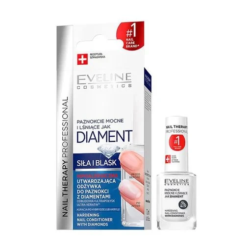 Засіб для зміцнення нігтів із діамантовим пилом Eveline Cosmetics Nail Therapy Professional 12 мл
