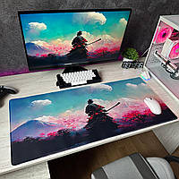 Килимок для комп'ютерної миші та клавіатури 900x400x3 YL XL08 ігрова поверхня на стіл з принтом Самурай