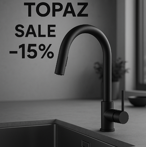 Акція! Кухонні змішувачі Topaz зі знижкою -15% – тільки до кінця квітня!