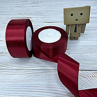 *5 рул* / Стрічка атласна / 4 см / Бардо / 25 ярдів (22,86 м)