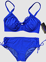 4Купальник для полных SISIANNA 566824 электрик (В НАЛИЧИИ ТОЛЬКО 48 50 52 54 56 УКР р-ры), фото 3