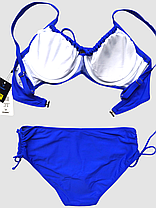 4Купальник для полных SISIANNA 566824 электрик (В НАЛИЧИИ ТОЛЬКО 48 50 52 54 56 УКР р-ры), фото 4