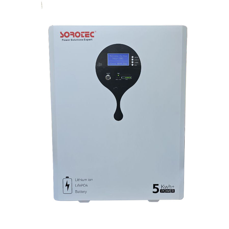 Акумуляторна батарея (АКБ) Sorotec LiFePO4 51,2V/100Ah 5120Wh Wi-Fi настінна