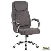 Крісло керівника Oliver велюр сірий