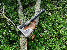 Туристична сокира SOG Camp Axe | Легкий та компактний похідний топірець зі сталевим клинком 2Cr13, армованим руків'ям і чохлом, фото 5