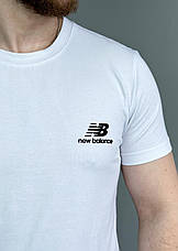 Чоловіча футболка New Balance спортивна футболка Нью Баланс біла, фото 4