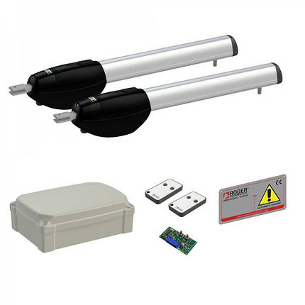 Автоматика для розпашних воріт Roger KIT BE20/210 GO, фото 1