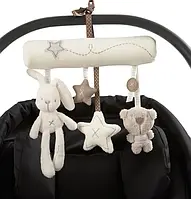 М'яка іграшка Звірятка для новонароджених розвиваюча на коляску ліжечко автокрісло