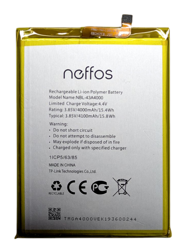 Акумулятор TP-Link NBL-43A4000 Neffos X20/X20 Pro TP7071A/TP9131AA
