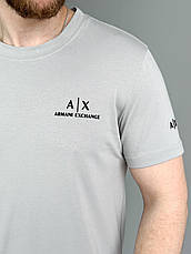 Чоловіча футболка Armani спортивна футболка Армані сіра, фото 4