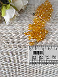 Намистини кришталеві 6*4мм прозорі темно Жовті ( 85шт) арт БХ-395, фото 2
