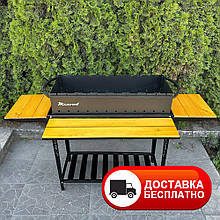 Мангал 12 шампурів 4 мм на дровниці (М12-4D)