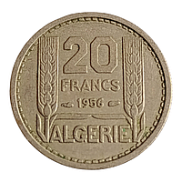 Алжир 20 франків, 1956
