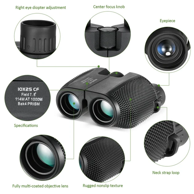 Бінокль COMET 10x25 cf  field 7.8 вak4 prism