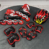 Набір Combo S (28-33) М (35-38), ролики для дітей з регулюванням розміру, роликові ковзани, ролики для дітей, фото 7