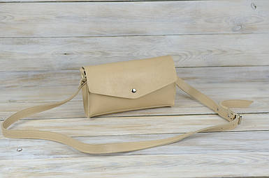 Жіноча сумка Пейдж з натуральної шкіри колір Бежевий