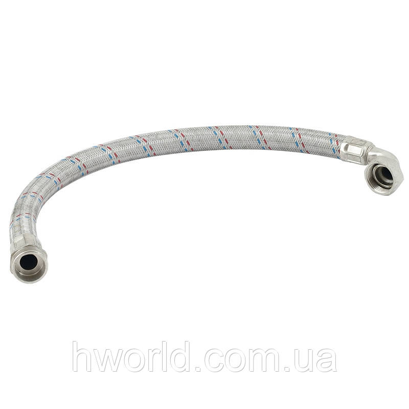 Шланг високого тиску Ø25 60см 1"м×1"F (нержавіюча сталь) AQUATICA (779573)