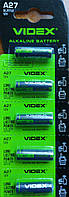 Батарейка лужна Videx А27 5 pcs blister card