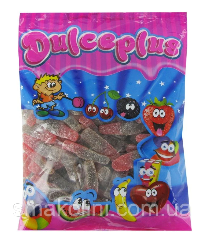 Пляшка вишня в цукрі – желейні цукерки Dulce Plus Іспанія 1 кг