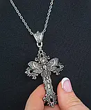 Ланцюжок Fashion Jewelry з кулоном хрест метелик бражник Мертва голова в корейському готичному стилі y2k, фото 2