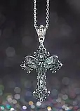 Ланцюжок Fashion Jewelry з кулоном хрест метелик бражник Мертва голова в корейському готичному стилі y2k, фото 5
