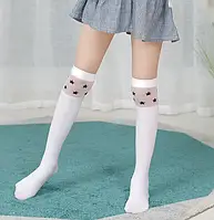 Гольфи дитячі із зірочками нарядні капронові до школи білі onesize