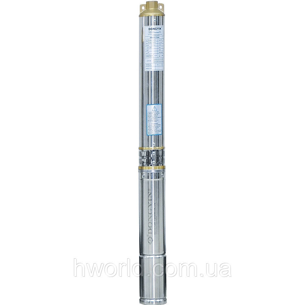 Насос відцентровий свердловинний 1.1кВт H 93(69)м Q 90(60)л/хв Ø80мм AQUATICA (DONGYIN) 3SDm3.5/24 (777094), фото 1