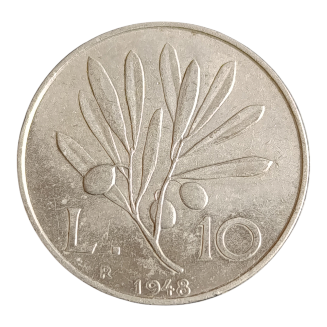 Італія 10 лір, 1948, фото 1