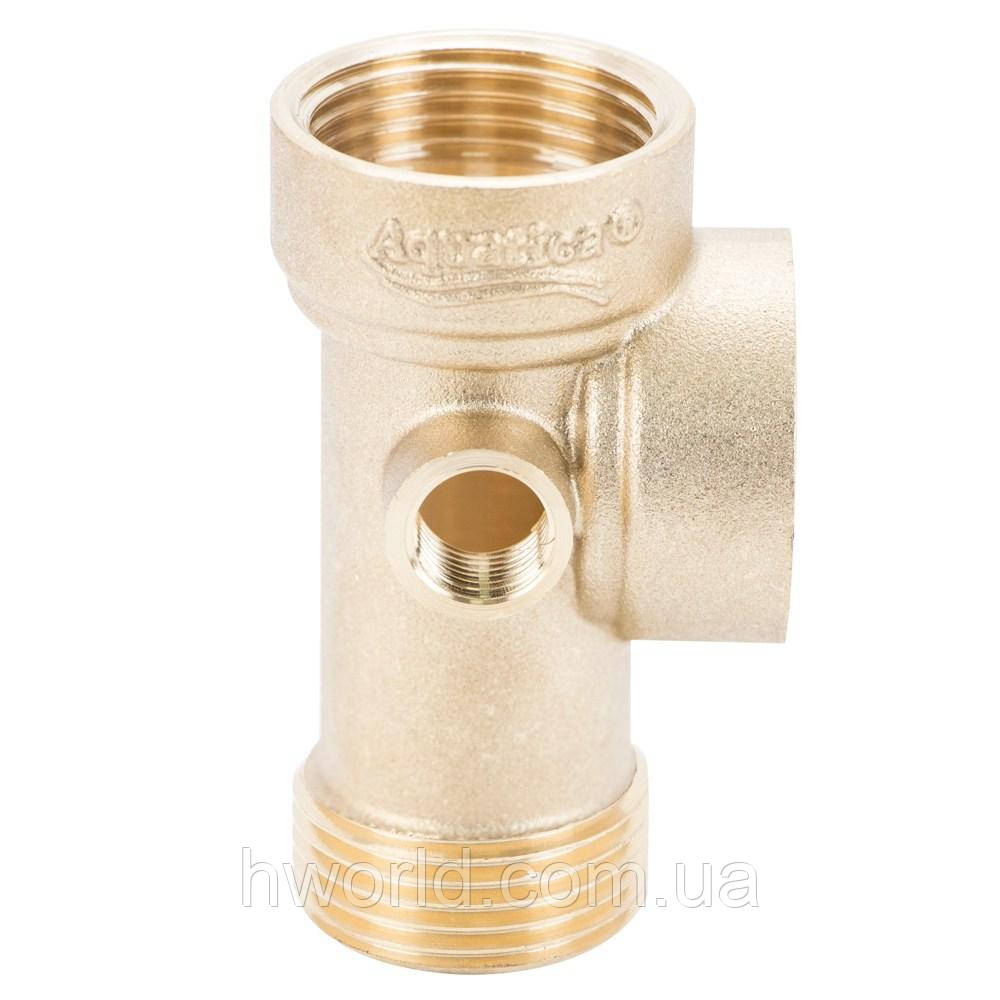 З"єднувач п'яти вивідний 80мм 1"м×1"F×1"F×1/4"M×1/4" F∠180° AQUATICA (779599), фото 1