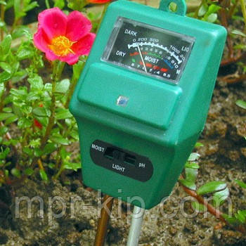 Аналізатор ґрунту ETP-301 3 в 1, вимірювач кислотності pH, вологості, освітленості, фото 1