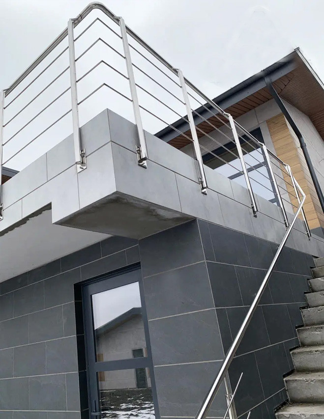 Перила та поручні для сходів на террасу - каталог фото, поспішайте замовити ці вироби з нержавіючої сталі вже зараз