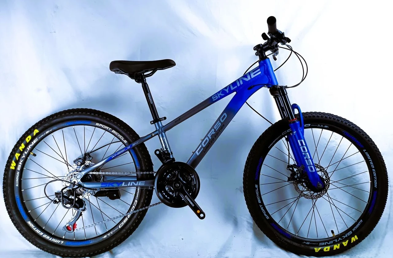 Підлітковий спортивний велосипед 24" Corso SkyLine SL- 40602 синій на зріст 120-138 см