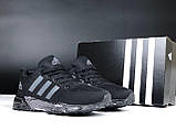 Чоловічі кросівки Adidas Marathon TR сіточка стильні повсякденні чорні, фото 6