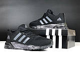 Чоловічі кросівки Adidas Marathon TR сіточка стильні повсякденні чорні, фото 4