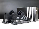 Чоловічі кросівки Adidas Marathon TR сіточка стильні повсякденні чорні, фото 7