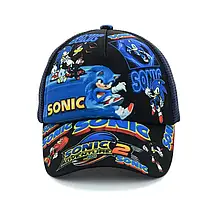 Дитяча кепка з героями Sonic - бейсболка з принтом Сонік для хлопчика, розмір 54 см, літня сітчаста кепка