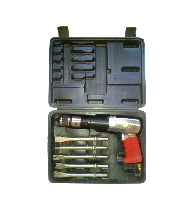 Молоток пневматичний ударний, 2200 уд/хв - Air Pro SA7108K Kit (набір), фото 1