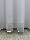 Ціна за 2.6 м! Тюль на бамбуковій основі зі смужками. Колір: білий, фото 10