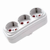 Трійник з заземленням DENIZ накладний EL-Bi