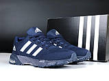 Чоловічі кросівки Adidas Marathon TR сіточка літні повсякденні сині, фото 6
