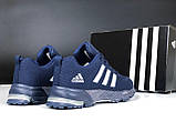 Чоловічі кросівки Adidas Marathon TR сіточка літні повсякденні сині, фото 7