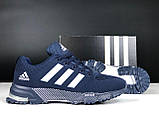 Чоловічі кросівки Adidas Marathon TR сіточка літні повсякденні сині, фото 5