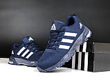Чоловічі кросівки Adidas Marathon TR сіточка літні повсякденні сині, фото 3