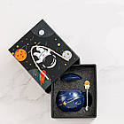 Подарункова чашка з ложкою Космос в авторському пакуванні. Подарунковий набір керамічна чашка з ложкою, фото 5