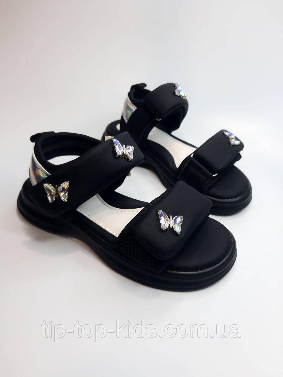 Босоніжки для дівчинки Clibee 151 black чорні р.35, фото 1