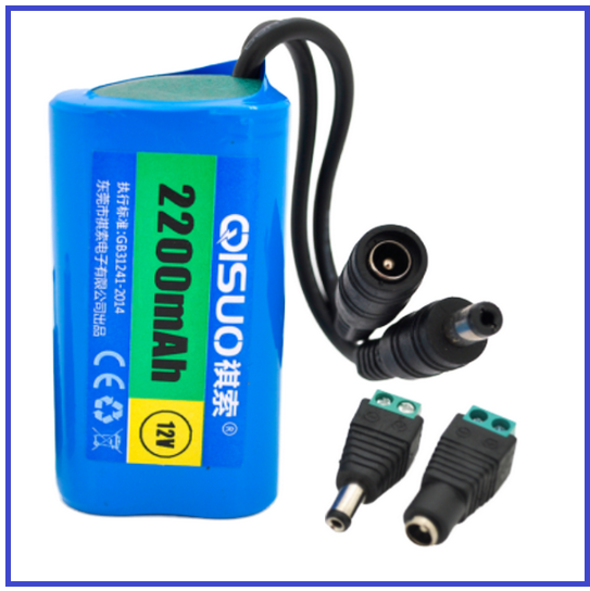 Акумуляторна батарея літієва QiSuo 12V 2.2Ah з елементами Li-ion 18650 (37x37x70)