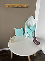 Конверт для новонароджених, набір на виписку, мусліновий конверт у роддом Angelok-child