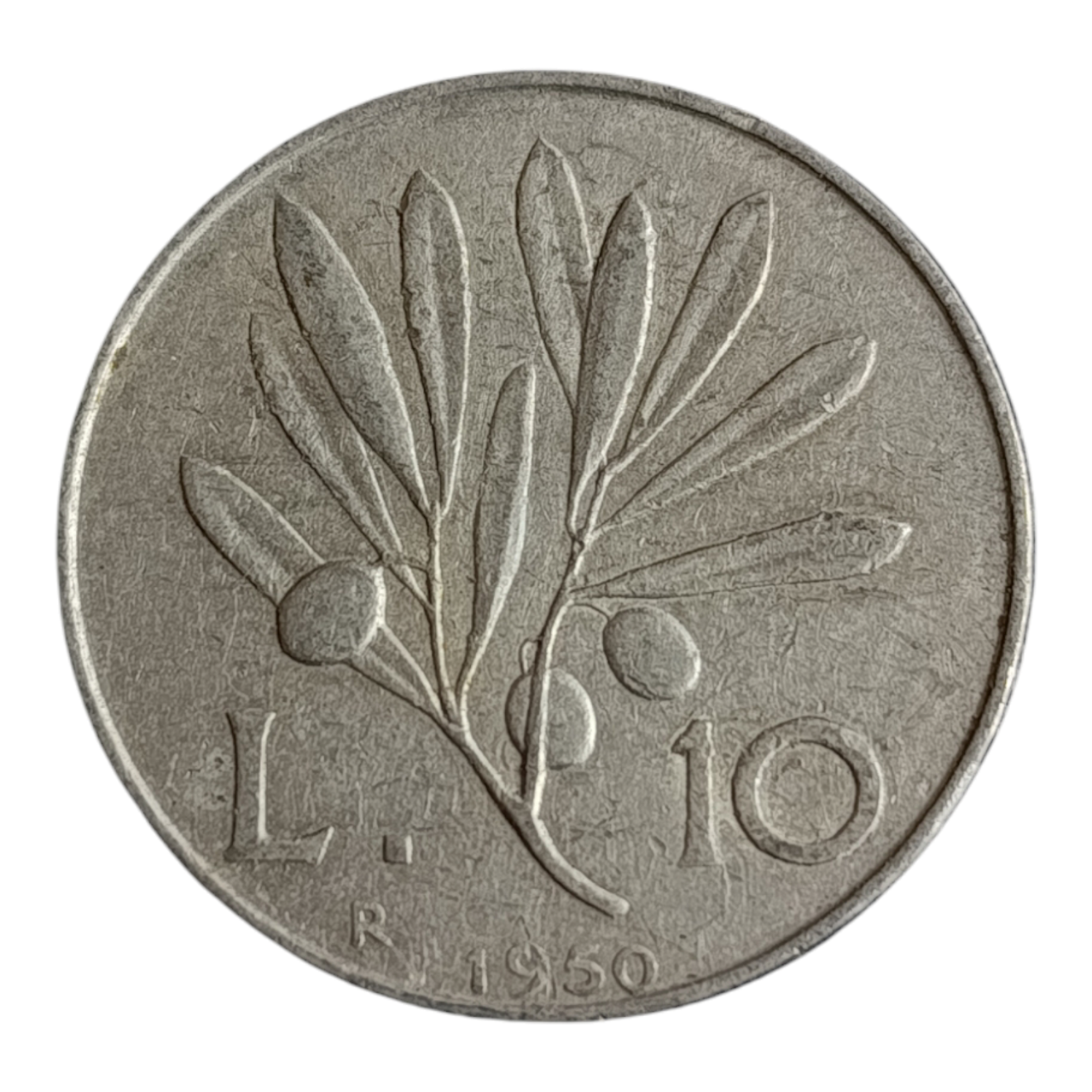 Італія 10 лір, 1950
