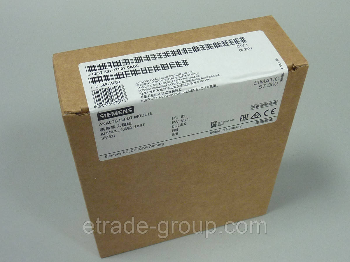Панель вводу/виводу Siemens SIMATIC S7-300 6ES7331-7TF01-0AB0 (6ES73317TF010AB0)