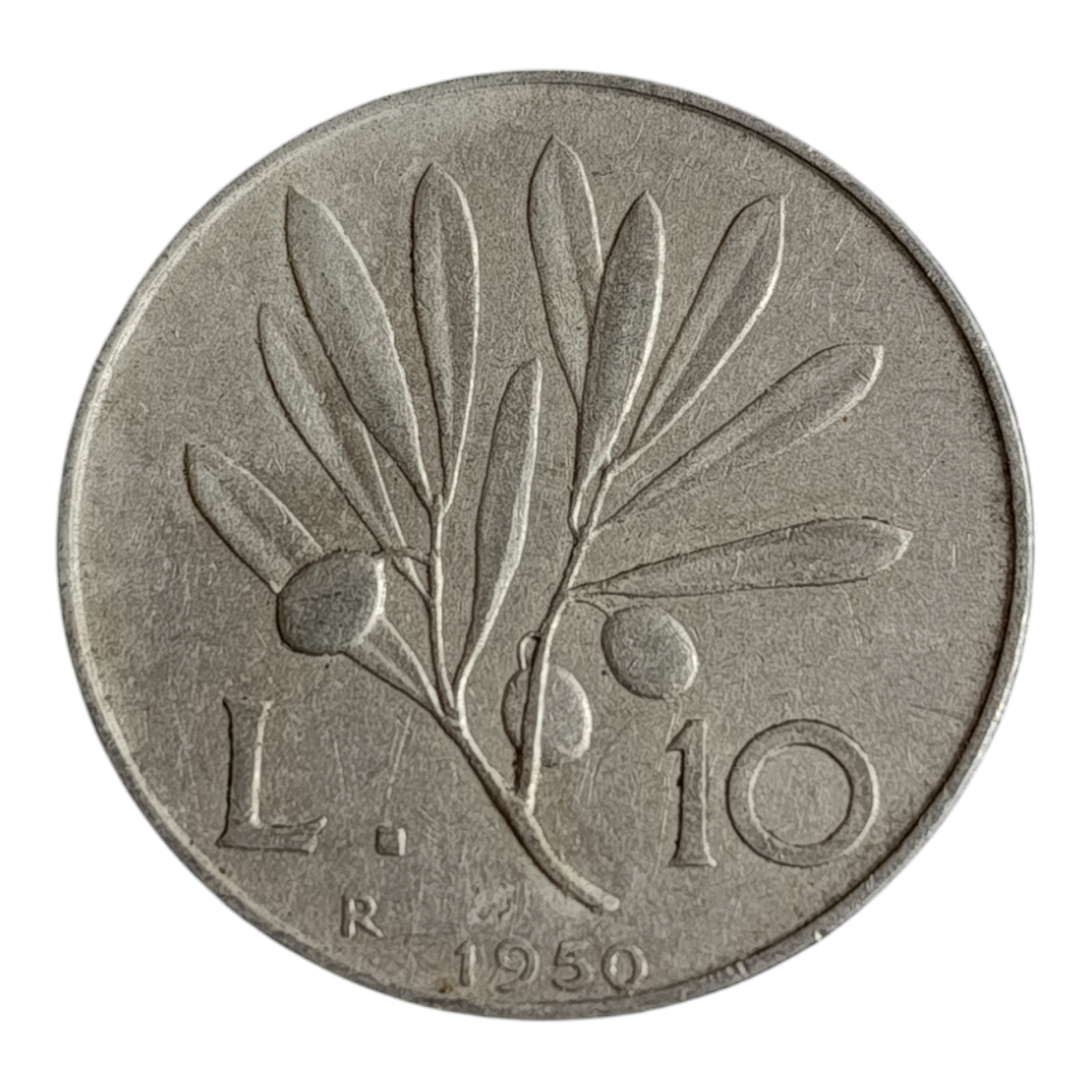 Італія 10 лір, 1950